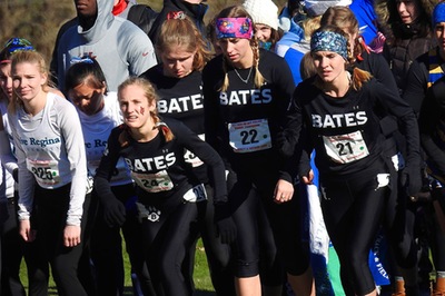 Women’s cross country runners get ready to take off. 