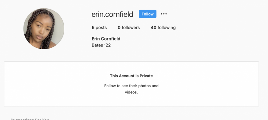 Screenshot of  Erin Cornfields Instagram profile