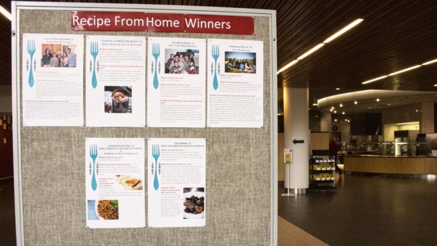 In addition to featuring student dishes in Commons, CHEWS invited the winners to share their understanding of “home” and the significance of their recipes.