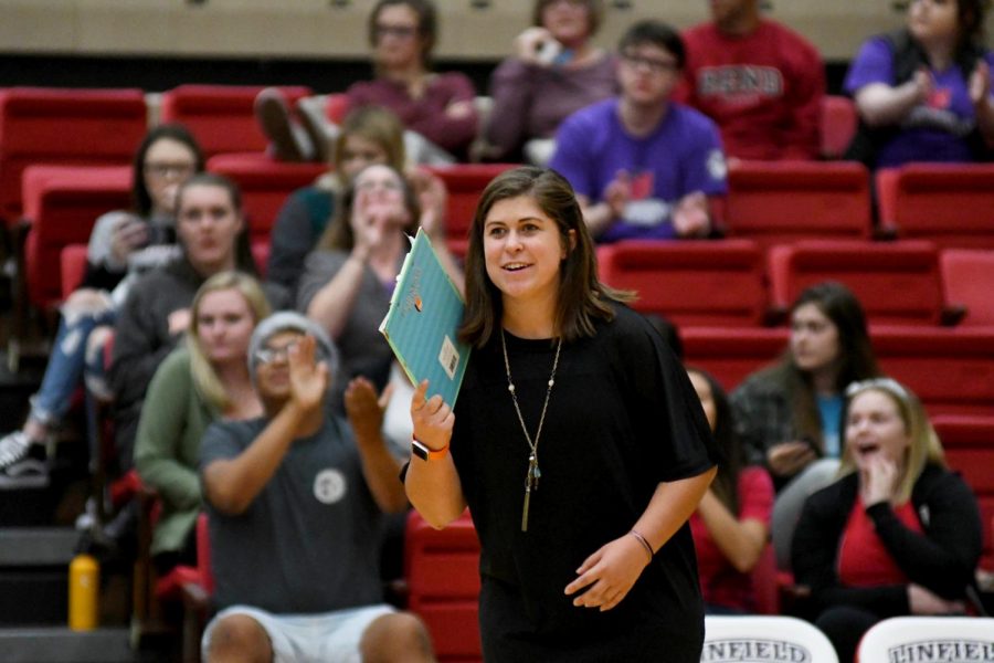 Emily Hayes will take the reins of the new volleyball team, who recently played in their season opener against Husson University.