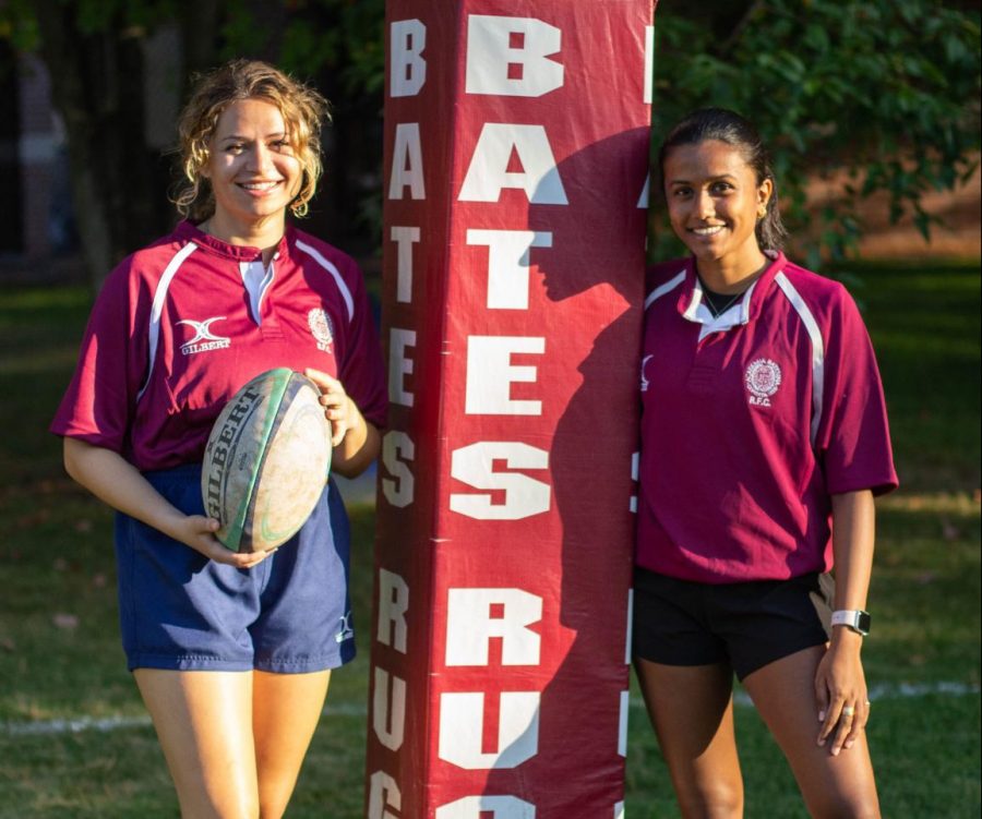 Lucia Hill and Mallika Jena, sophomores, have both enjoyed their experience joining the rugby team this fall.
