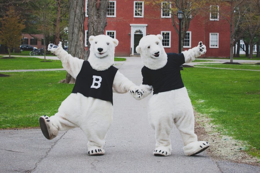 FOURTH PLACE: Bowdoin College. Here’s the thing. I actually like the Polar Bears. But why do they put a shirt on the mascot but no pants? This feels weird and incomplete to me. There is something strangely sinister about having a mascot with no pants. They get points for the anatomically correct paws and feet, though.