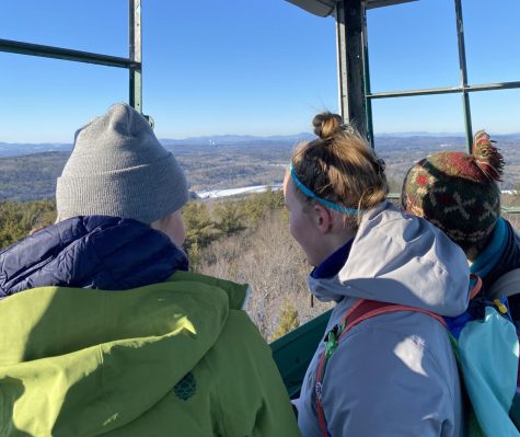 The fire tower boasts a 360-degree view of the surrounding Maine terrain.