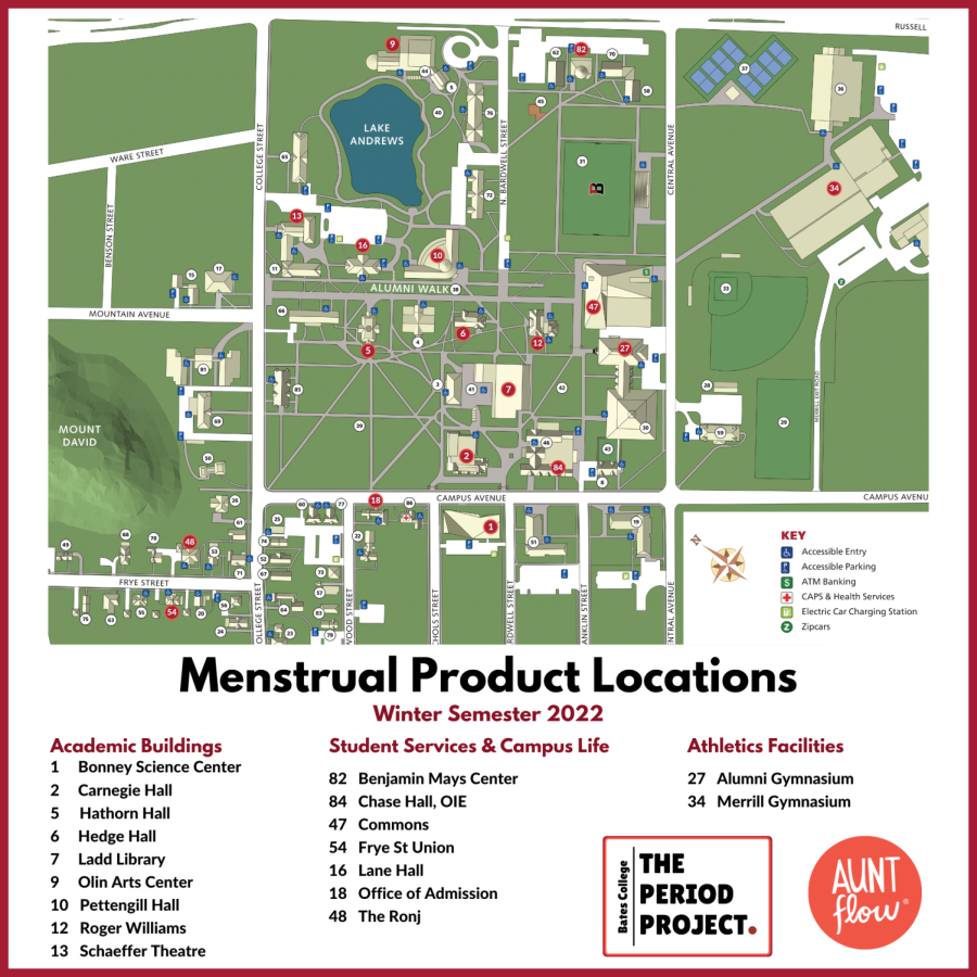 Bates to Supply Free Menstrual Products to 19 Campus Locations at the End of February