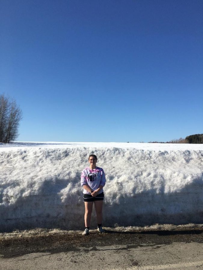 Me with the snowbanks in Limestone, ME circa 2021. Credit: Hadley Blodgett 26.