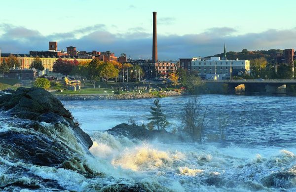 View from the Androscoggin Riverwalk, a lovely destination walking distance from campus.