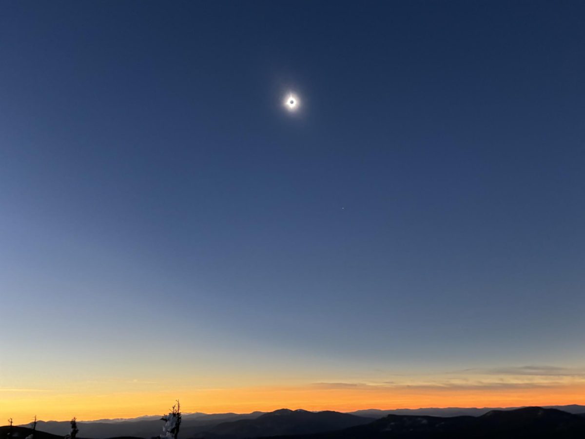 Total eclipse viewed on Sugarloaf Mountain on April 8, 2024.