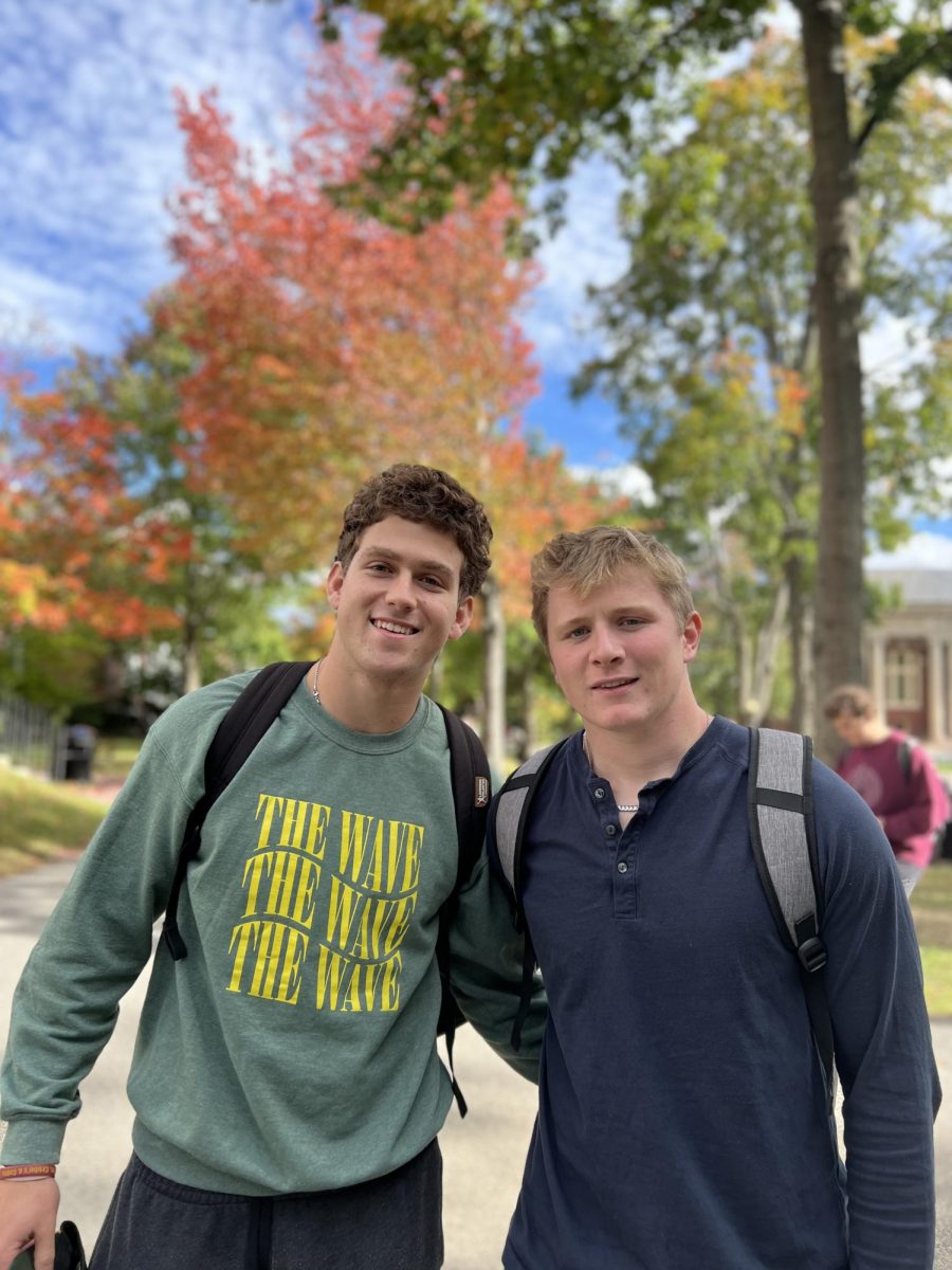 Teddy Rosen (left), 2027, and Andrew Roland (right), 2027, look for good accessories, such as hats, and Bates representation in their style inspiration.