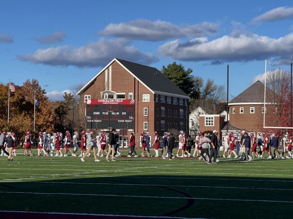 Bates football team after first win against Middlebury College since 1988.