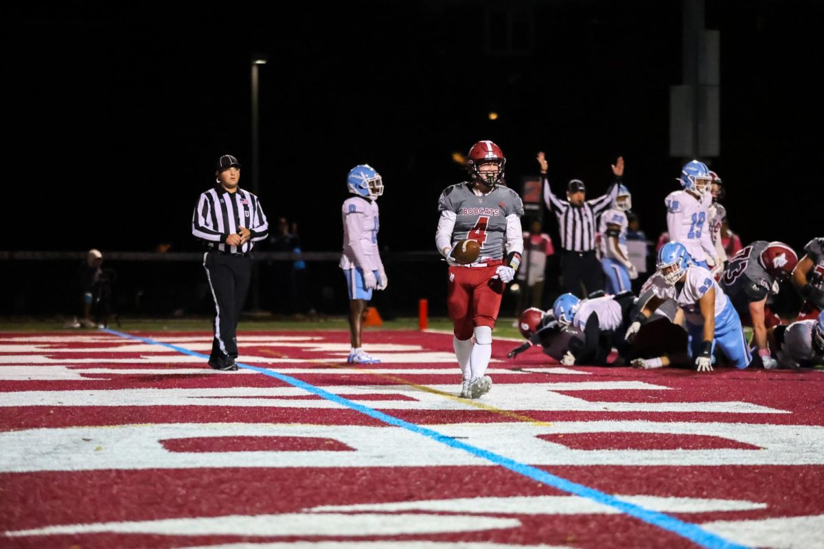 Ryan Lynskey '27 after scoring a touchdown against Tufts.