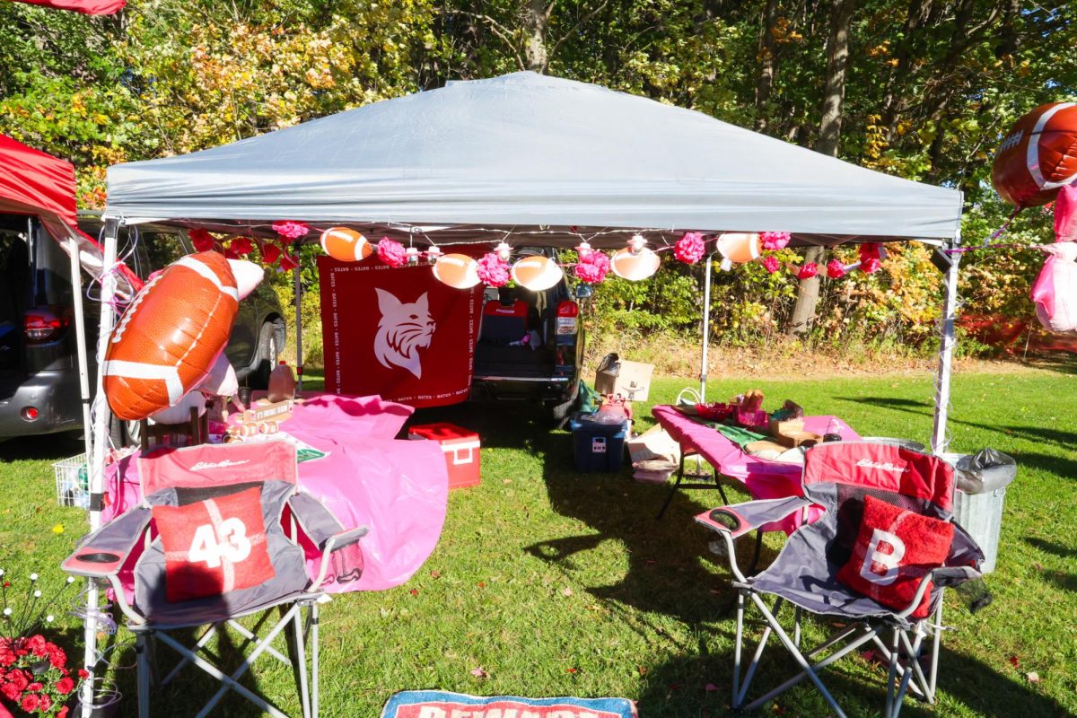 Relatives of Ben Conrad '24 with a killer tailgating setup.