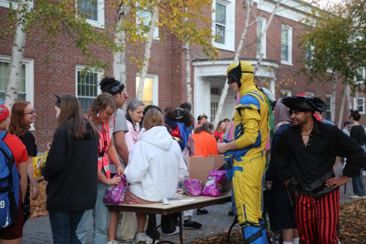 The event, taking place on the Alumni walk, was so popular that students opened up several pounds of candy to give to the children visiting the different stations.