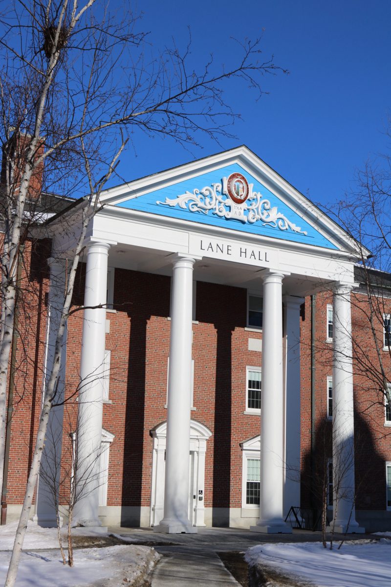 Located on Alumni Walk, Lane Hall is one of Bates' primary administrative buildings. 