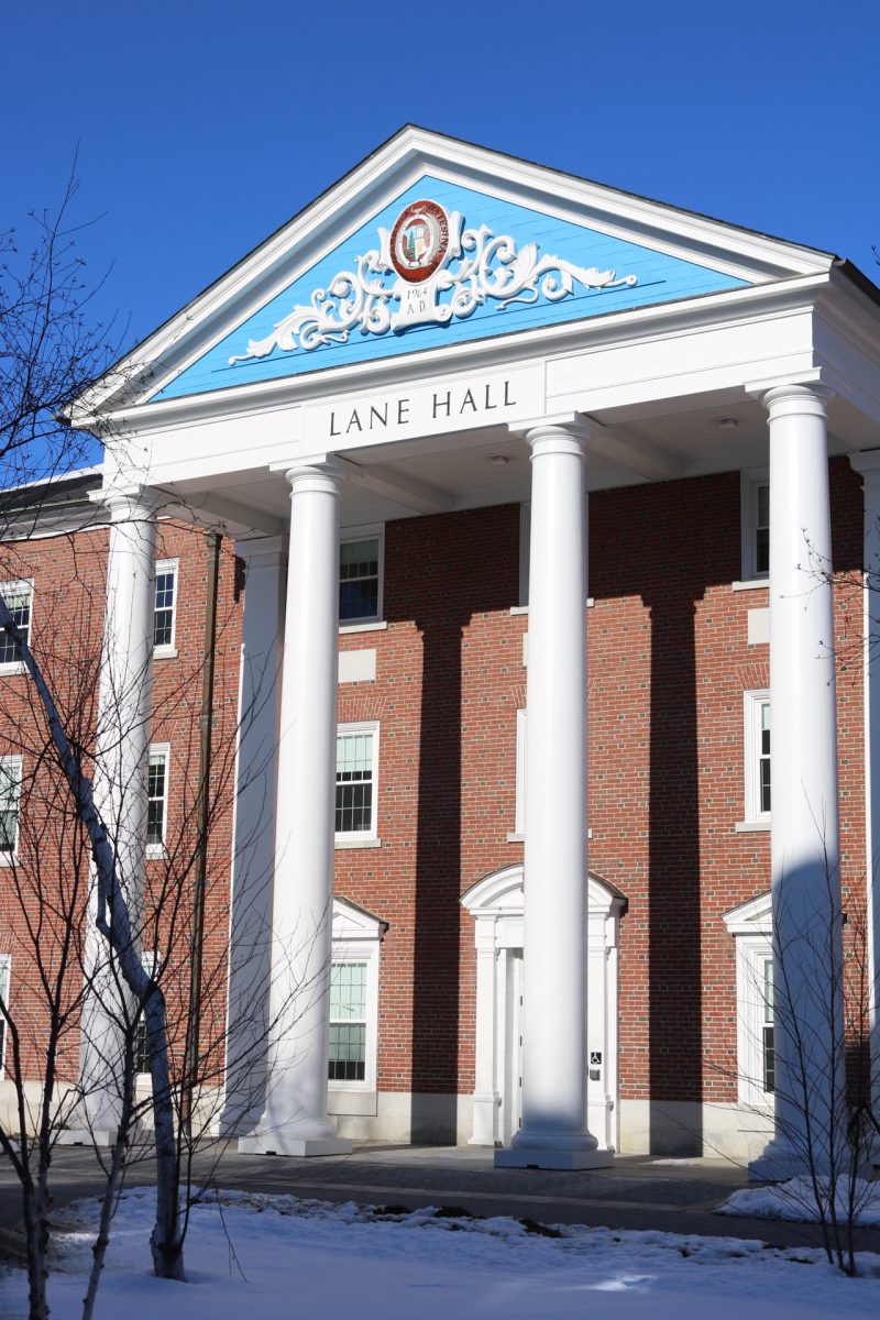 Located on Alumni Walk, Lane Hall is one of Bates' primary administrative buildings. 