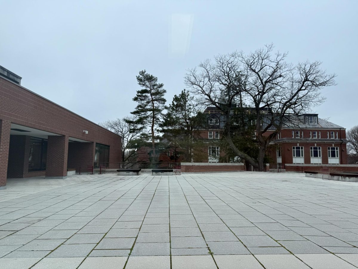 A view of Carnegie Science Center and Ladd Library.
